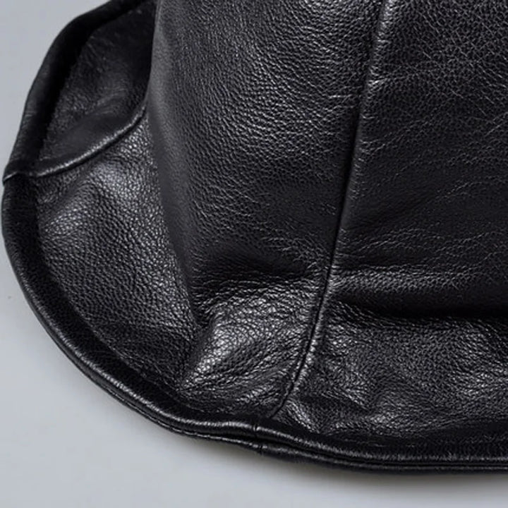 Trendy Leather Beanie Hat