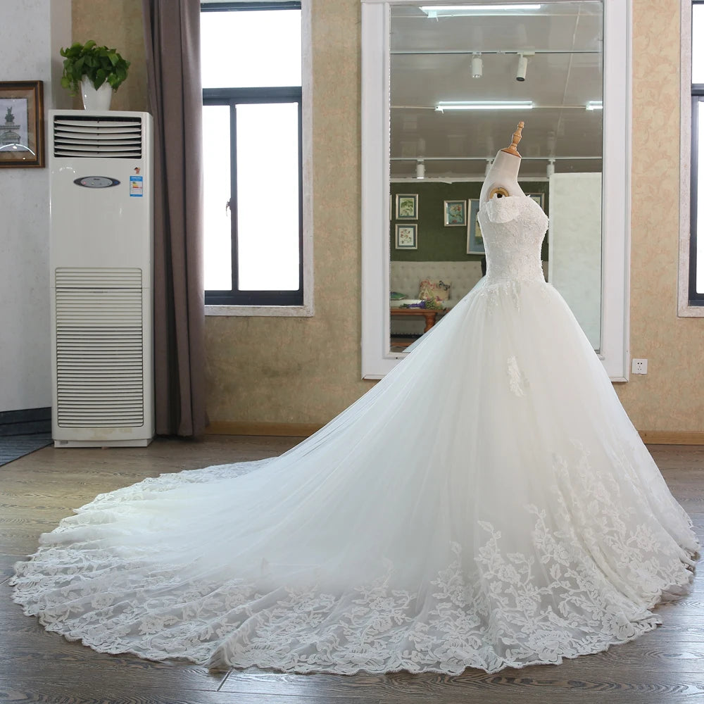 White Ball Gown Bridal Dress