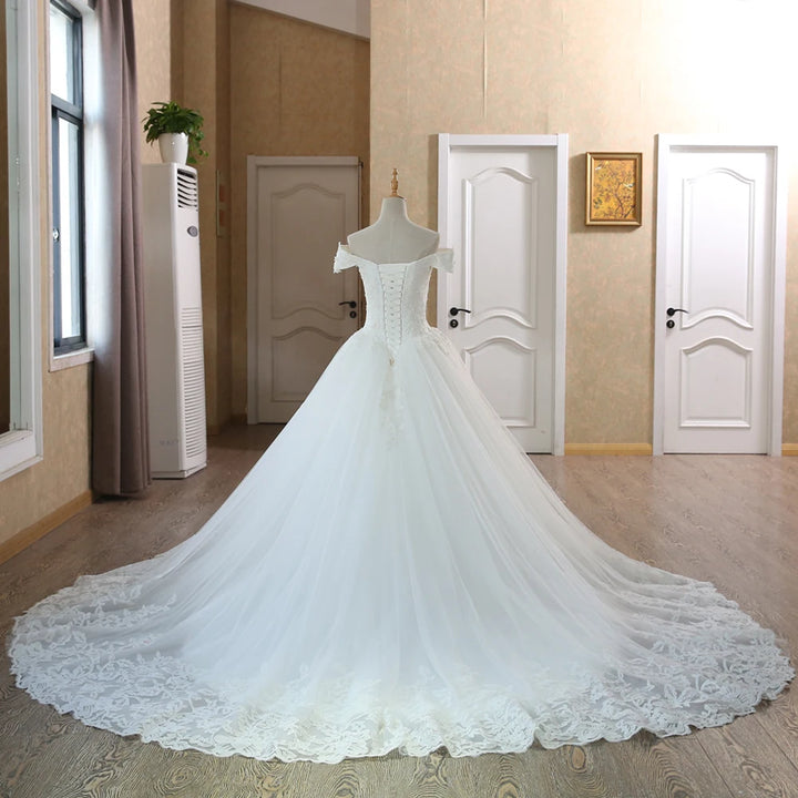 White Ball Gown Bridal Dress