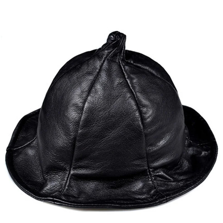 Trendy Leather Beanie Hat