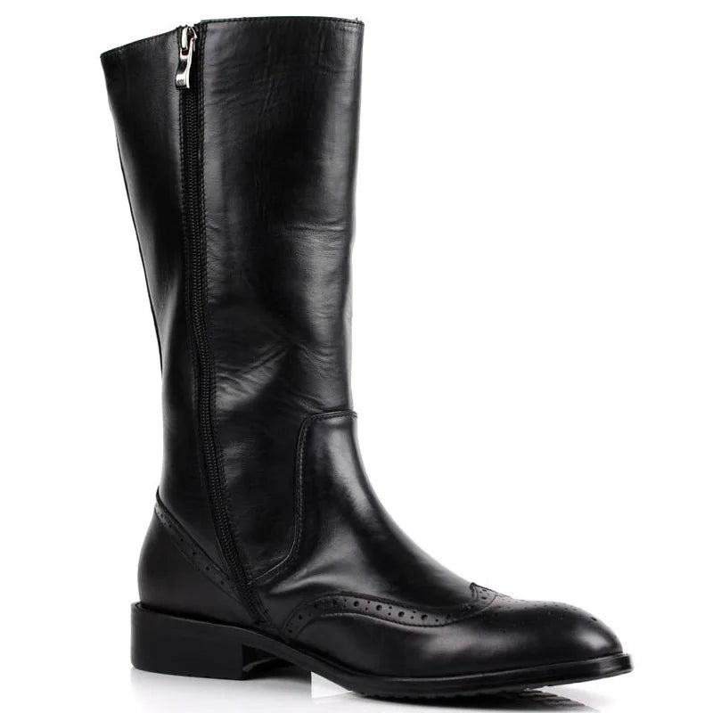 Luxury Knee-High Motorcycle Riding Boots