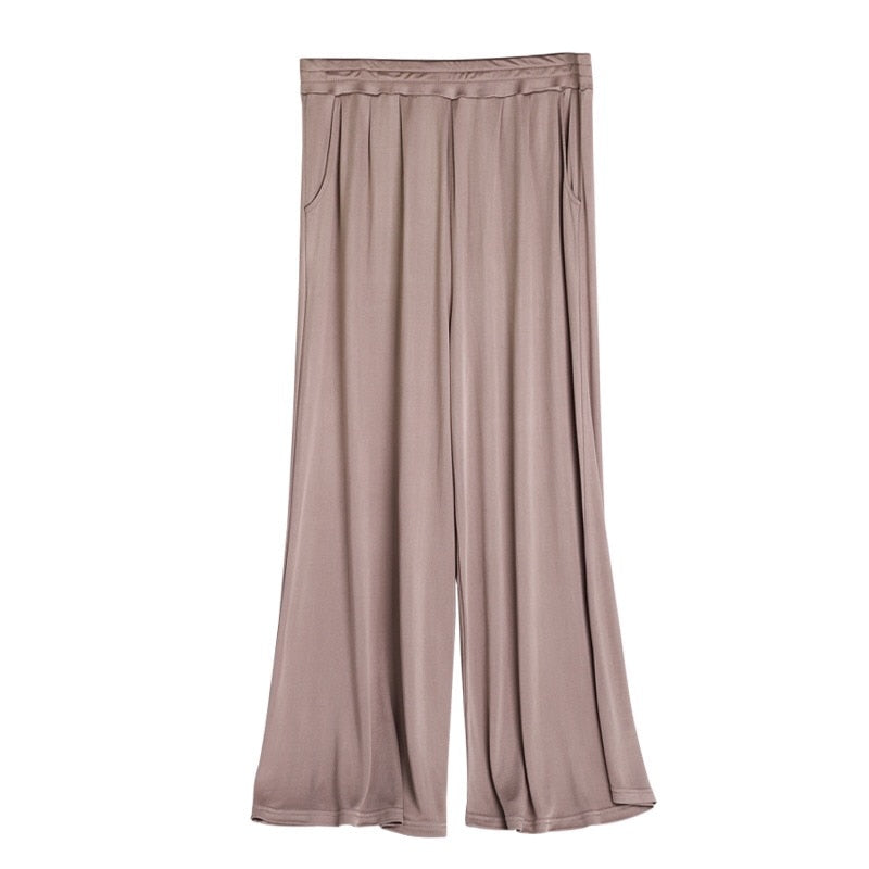 Comfortable Mulberry Silk Wide Leg Women's Pants| All For Me Today
