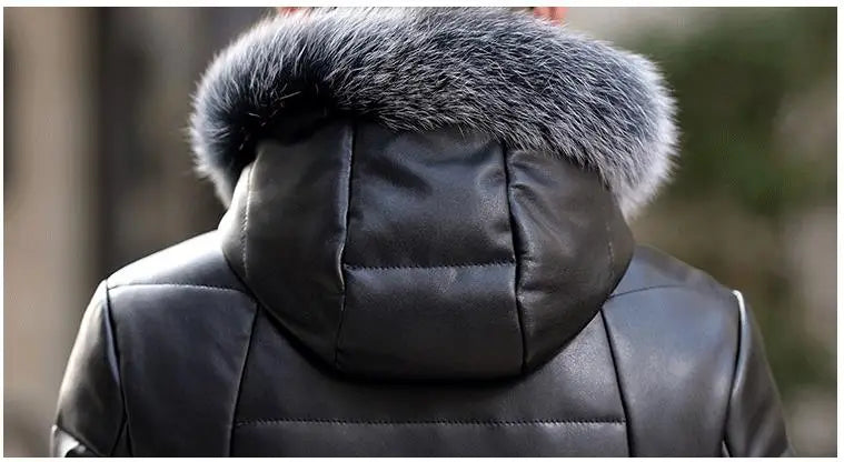 Refined Warm Duck Down Long Hooded Jacket