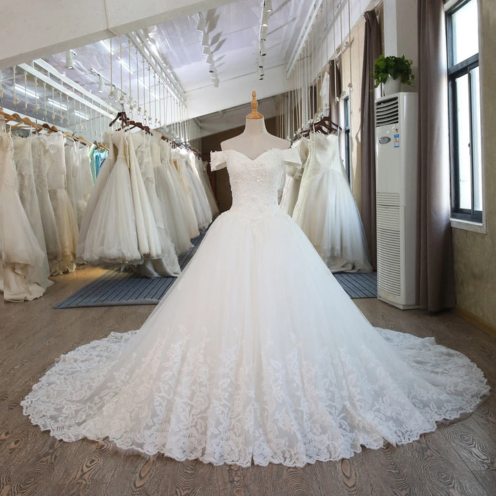 White Ball Gown Bridal Dress