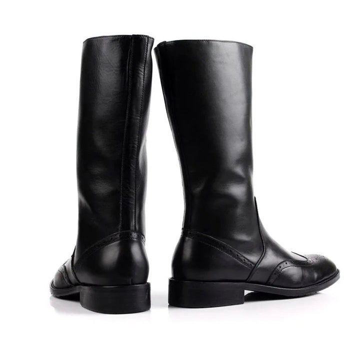 Luxury Knee-High Motorcycle Riding Boots