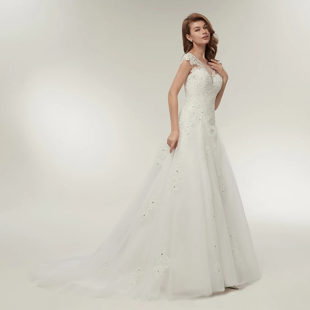 Modern Lace A-Line Wedding Dress