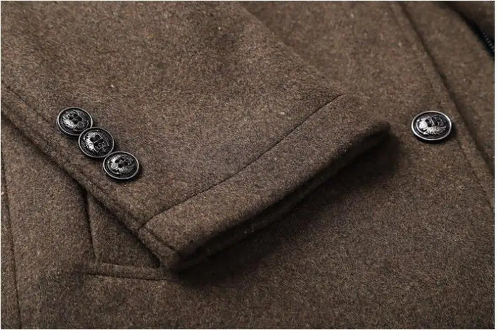 Classic Wool Blend Trench Coat