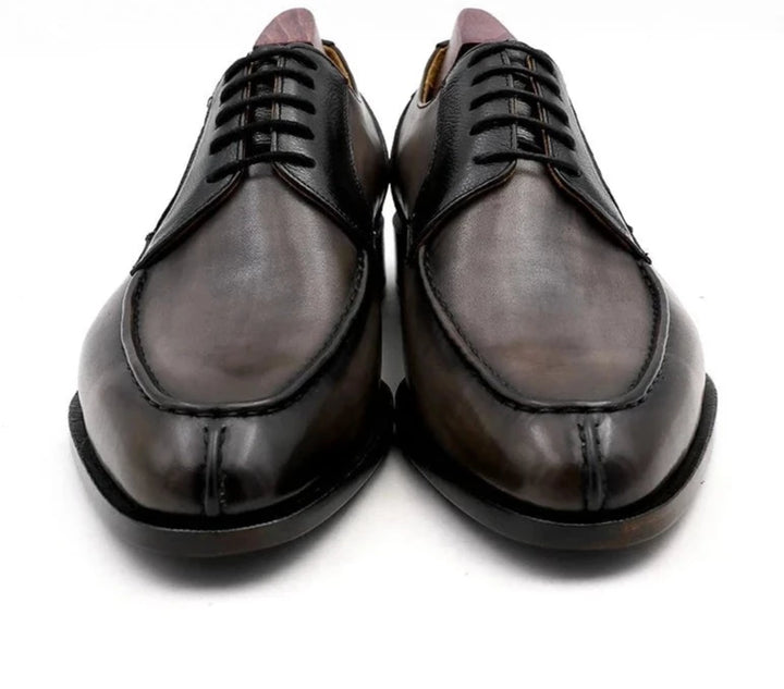 Round Toe Full Grain Leather Men's Shoes