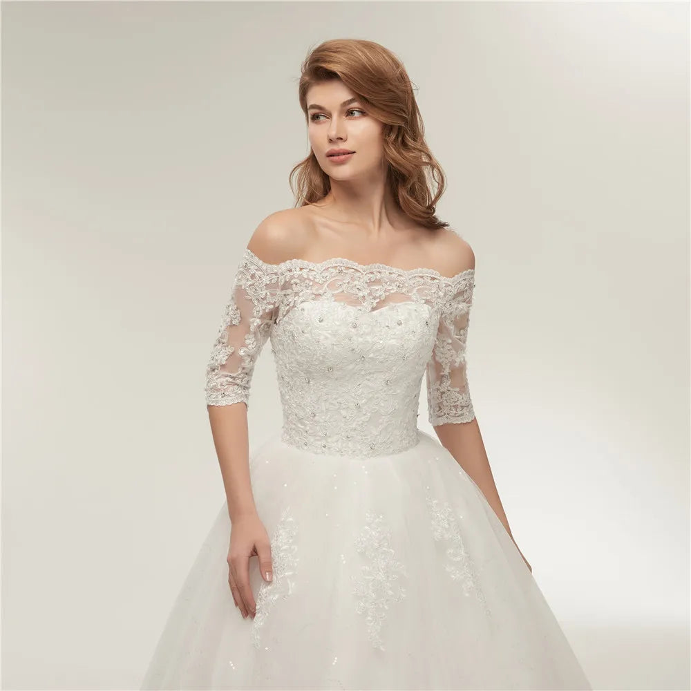 Lace Ball Round Bridal Dress