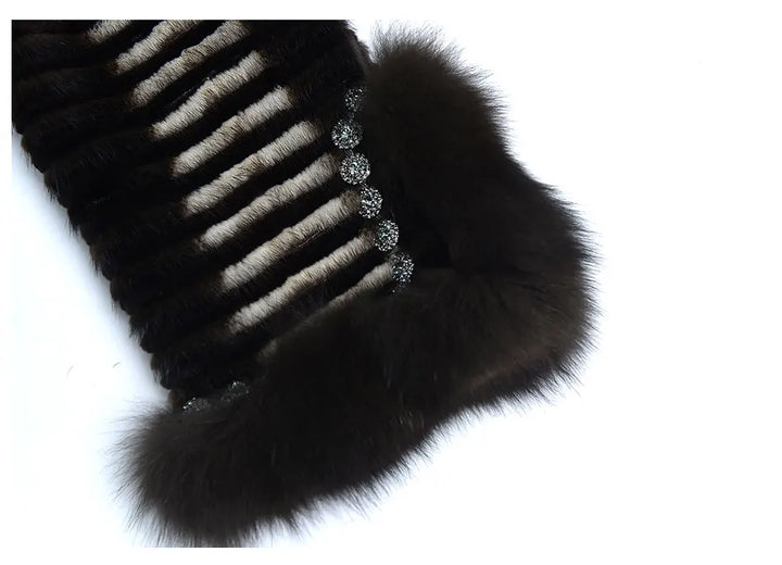 Fashionable Natural Warm Fur Coat