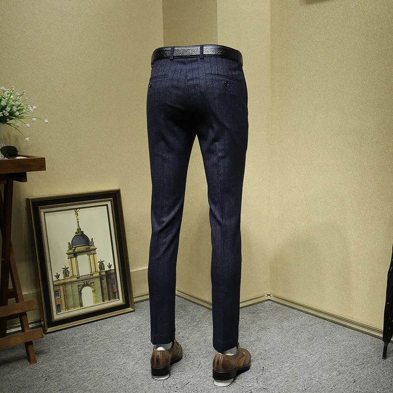 Regal Deep Blue Stripped Dress Pants