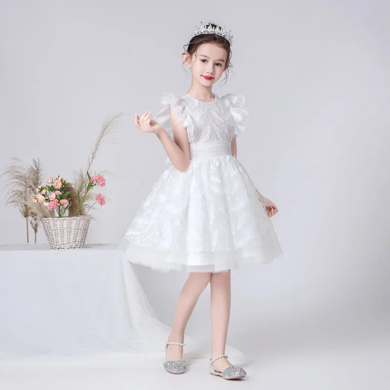 Cute Feather Flower Girl&