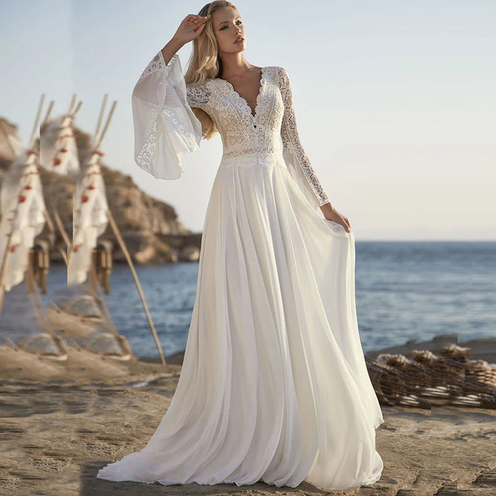 Show-stopping Bohemian Wedding Gown