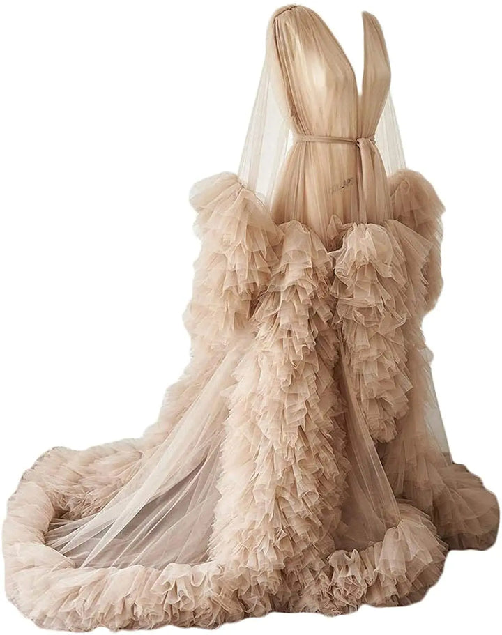 Exquisite Fluffy Tulle Maternity Dress