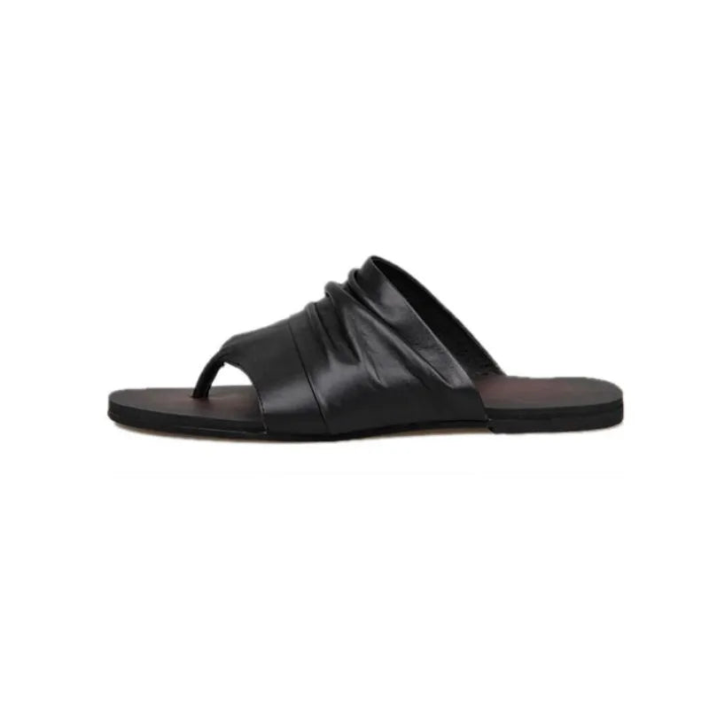 Classic Genuine Leather Slip-On Sandals