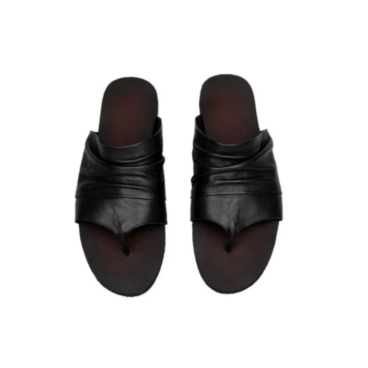 Classic Genuine Leather Slip-On Sandals