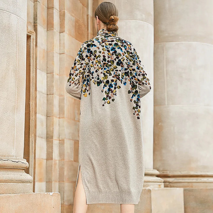 Elegant High Collar Formal Dress