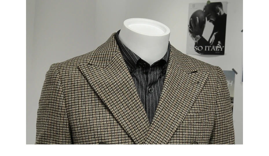 Regal Double Breasted Plaid Blazer