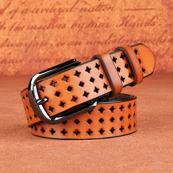 Stylish Hollow Out Leather Belt