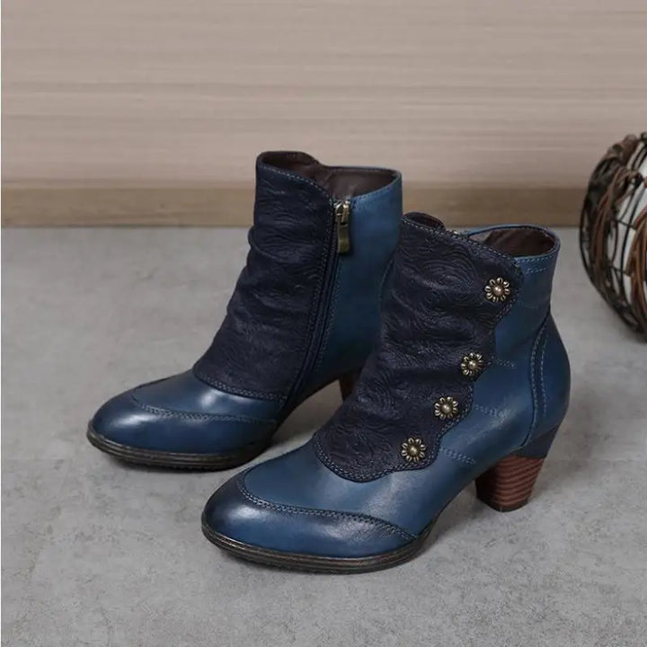 Paneled Stretch Ankle Boots
