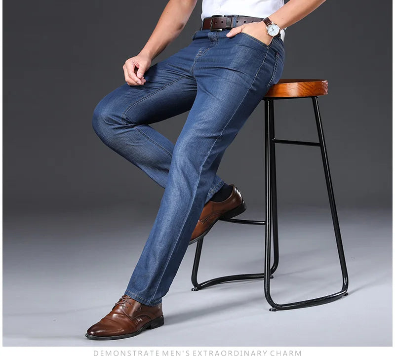 Breathable Mid-Straight Jeans Pants