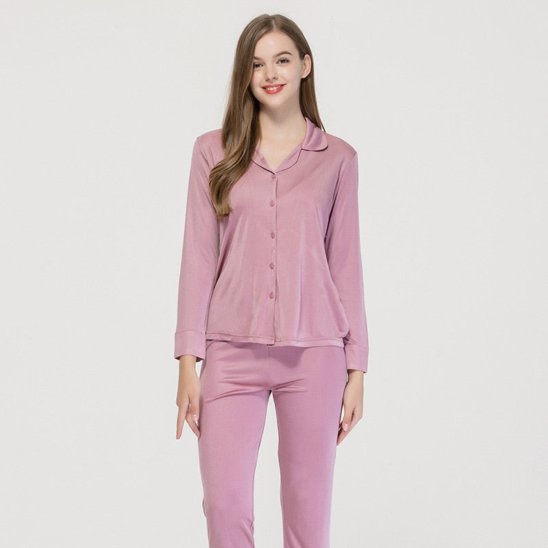 Silk Knitting Women's Mulberry Silk Pajamas Set| All For Me Today