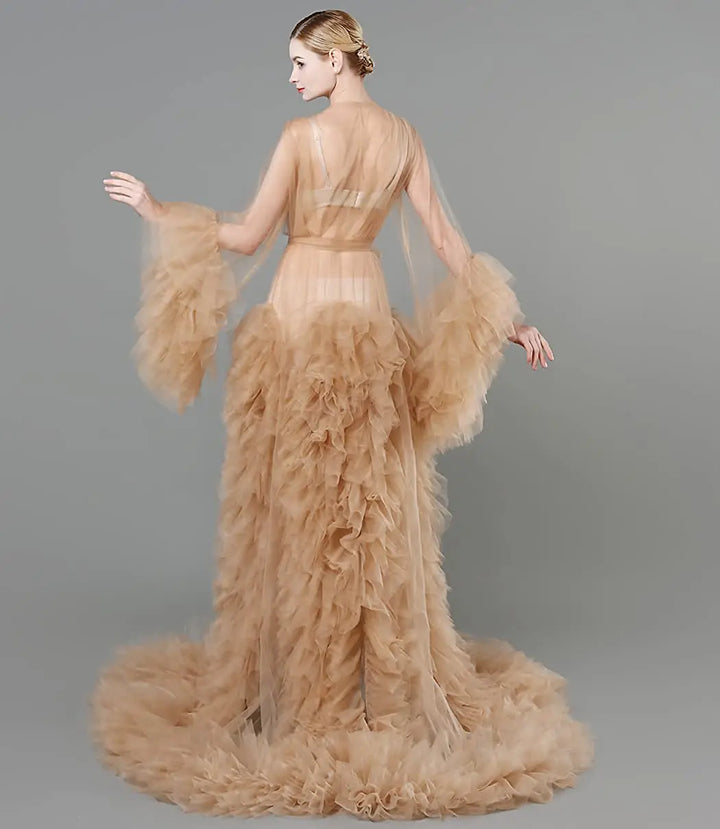 Exquisite Fluffy Tulle Maternity Dress