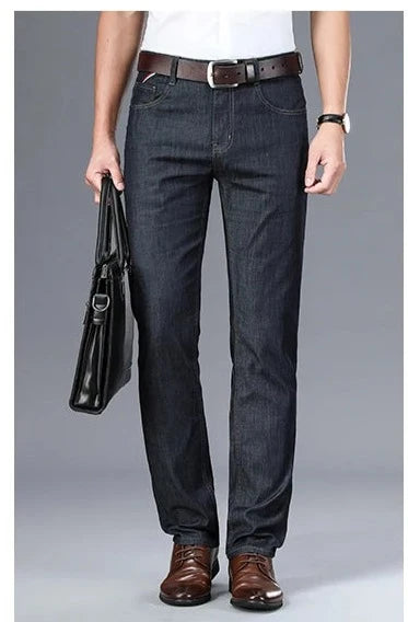 Casual Mid-Waist Straight Jeans Pant