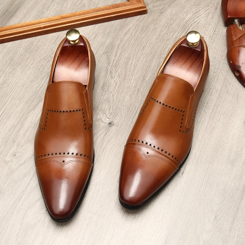 Handmade Pointed Toe Man's Slip on Shoes | All For Me Today