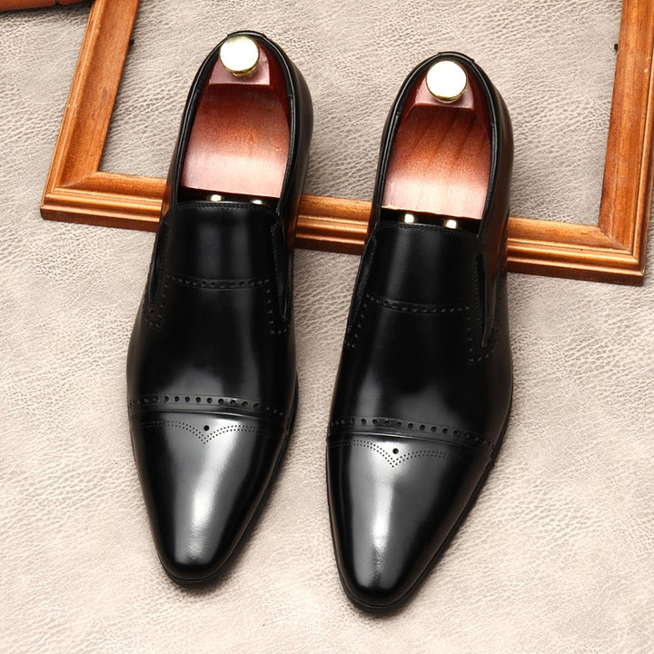 Handmade Pointed Toe Man's Slip on Shoes | All For Me Today