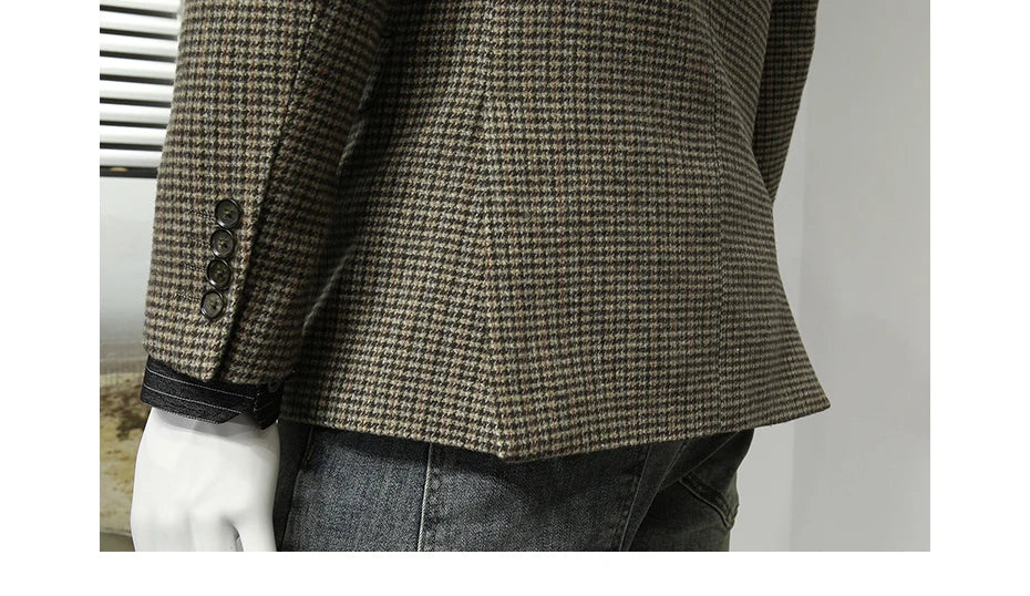 Regal Double Breasted Plaid Blazer