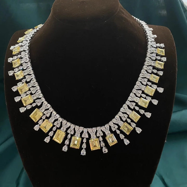 Luxury Emerald Cut Pendant Necklace