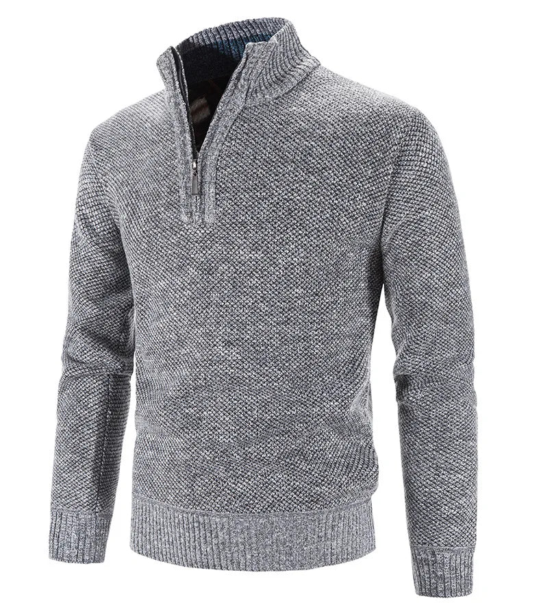 Winter Fleece Men's Turtleneck Sweater