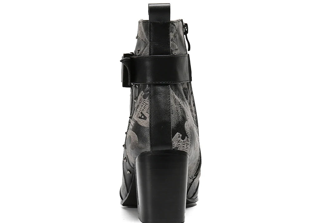 Refined High Heels Genuine Leather Boots