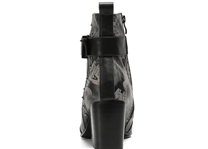 Refined High Heels Genuine Leather Boots