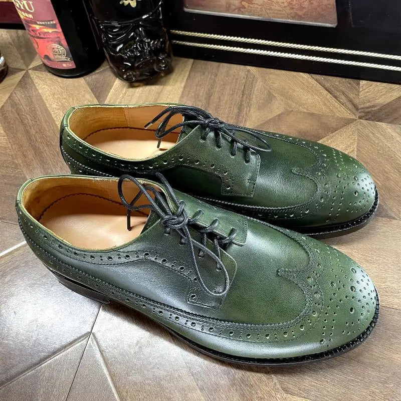 Wingtip Calf Leather Brogue Shoes