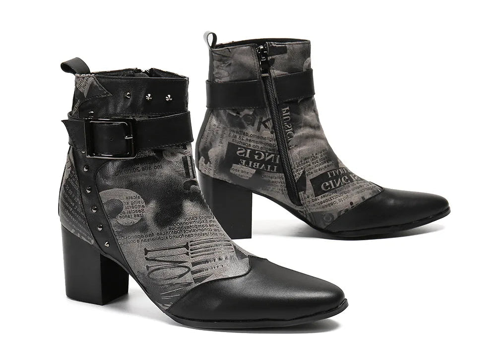 Refined High Heels Genuine Leather Boots