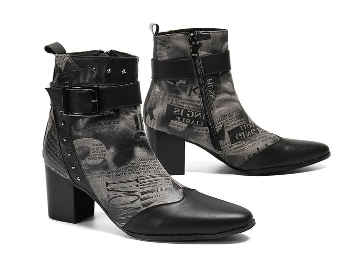 Refined High Heels Genuine Leather Boots