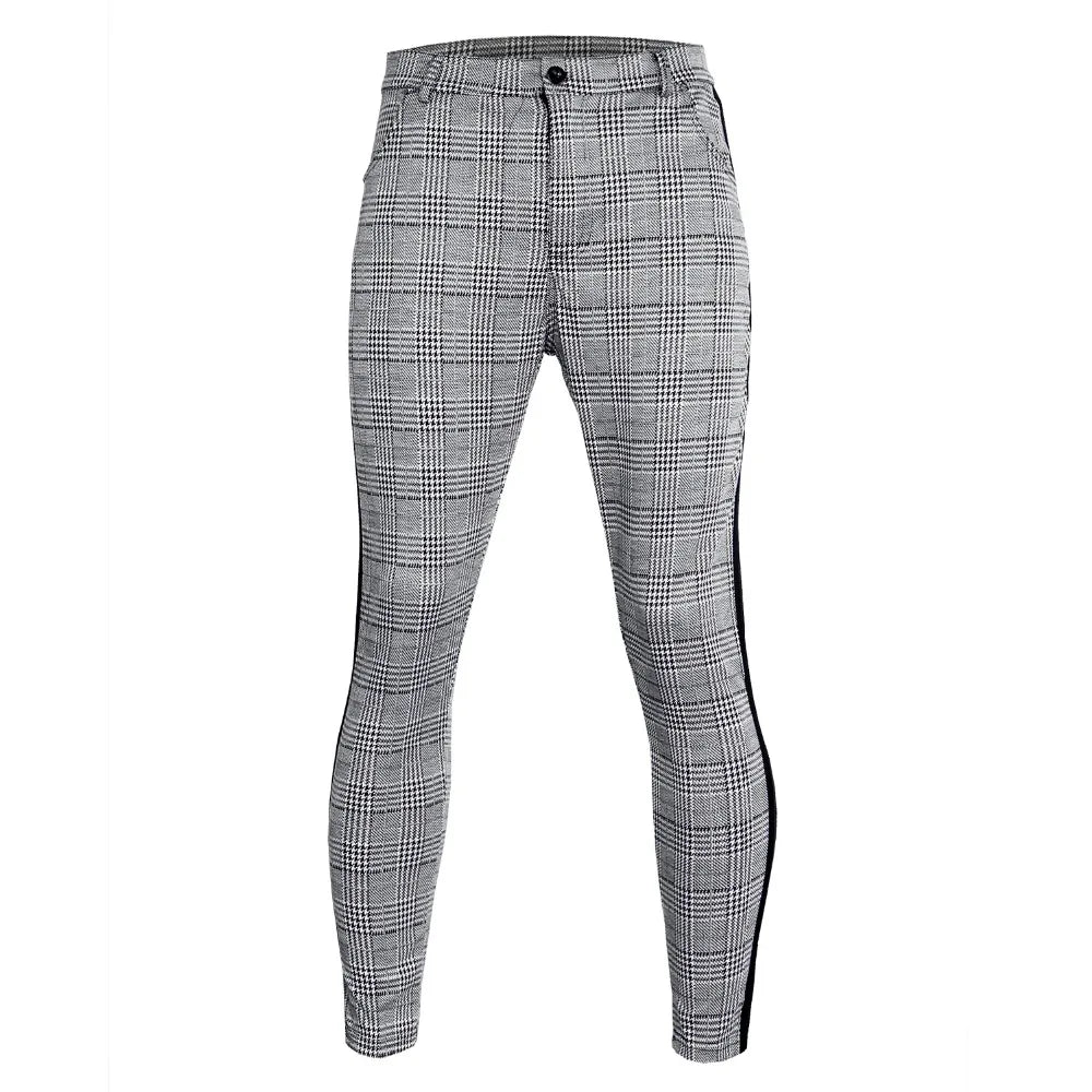Trendy Plaid Stripe Jogger Pants