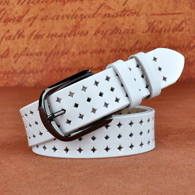 Stylish Hollow Out Leather Belt