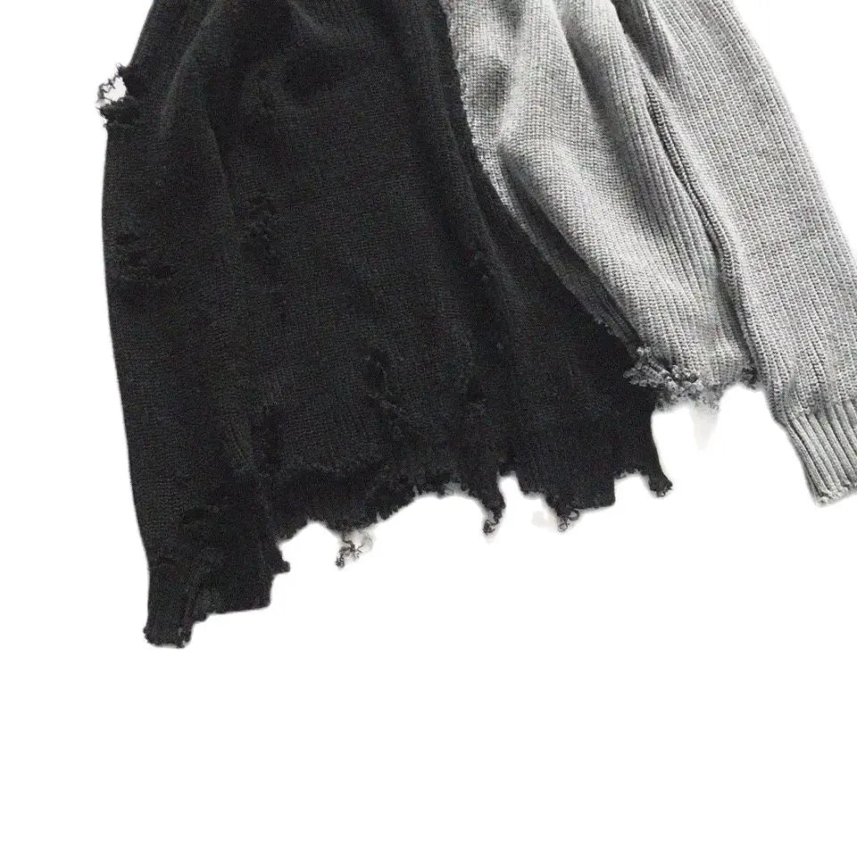 Vintage Ripped Hole Oversized Sweater