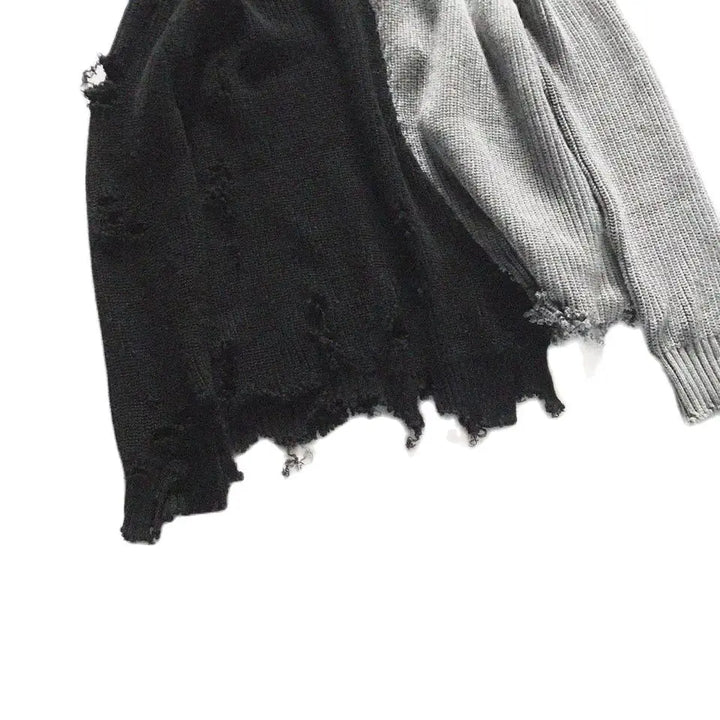 Vintage Ripped Hole Oversized Sweater