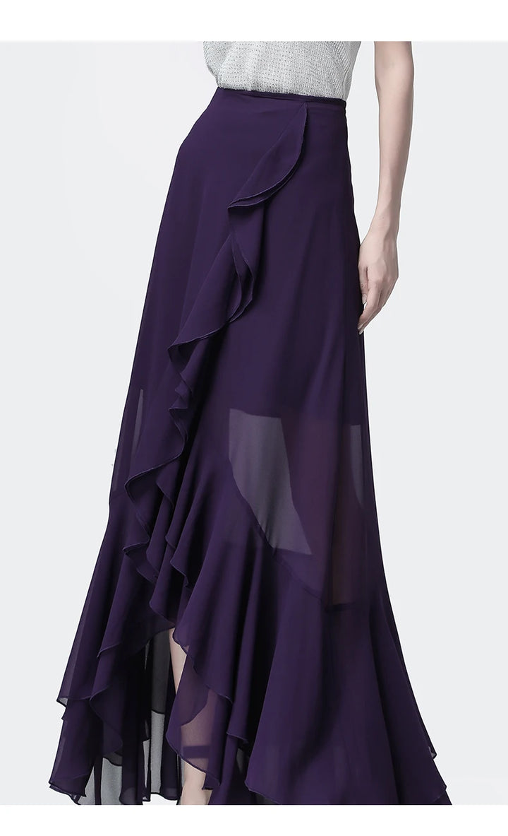 Elegant High Waist Slim-fit Maxi Skirt