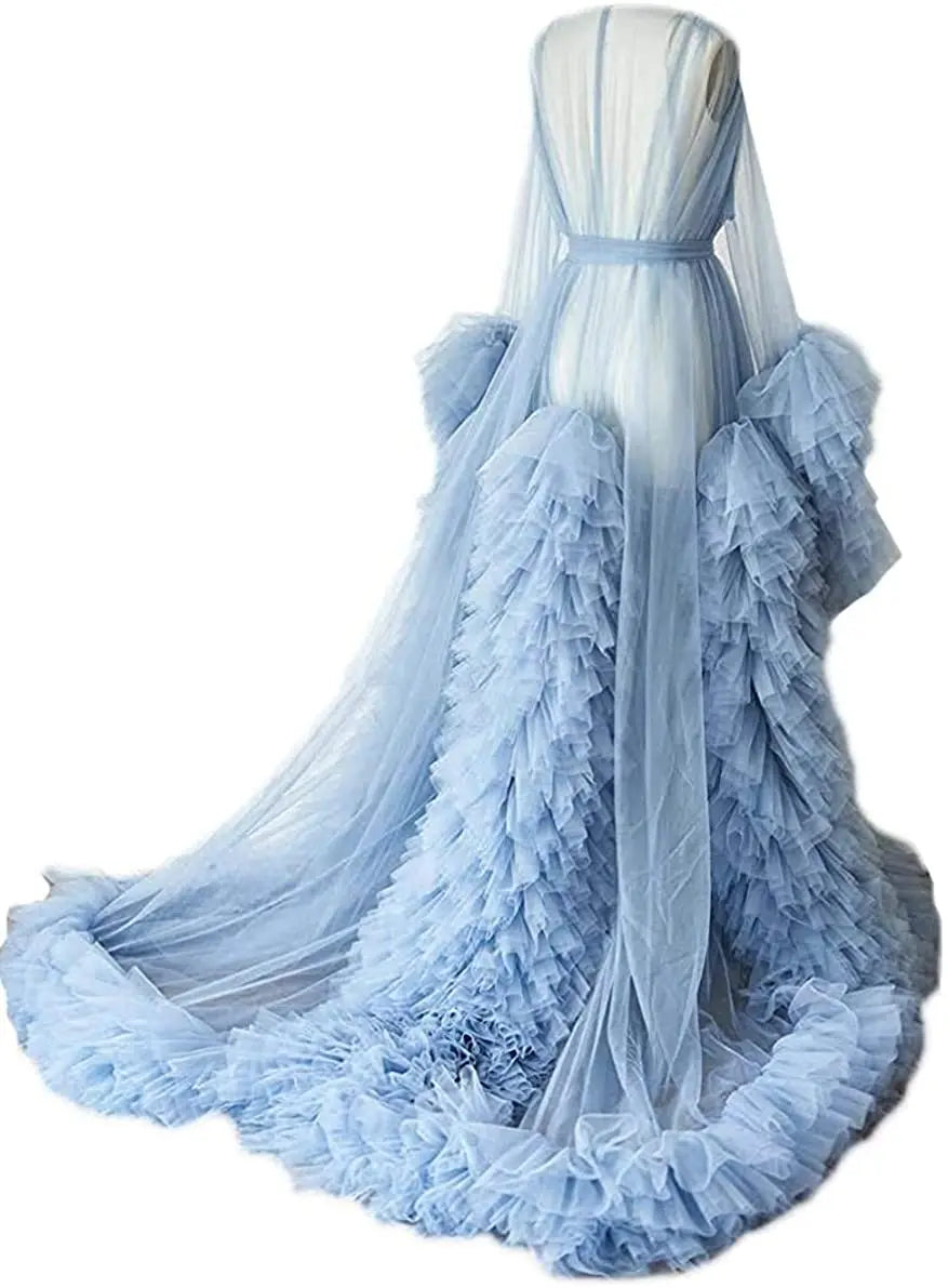 Exquisite Fluffy Tulle Women's Maternity Dress