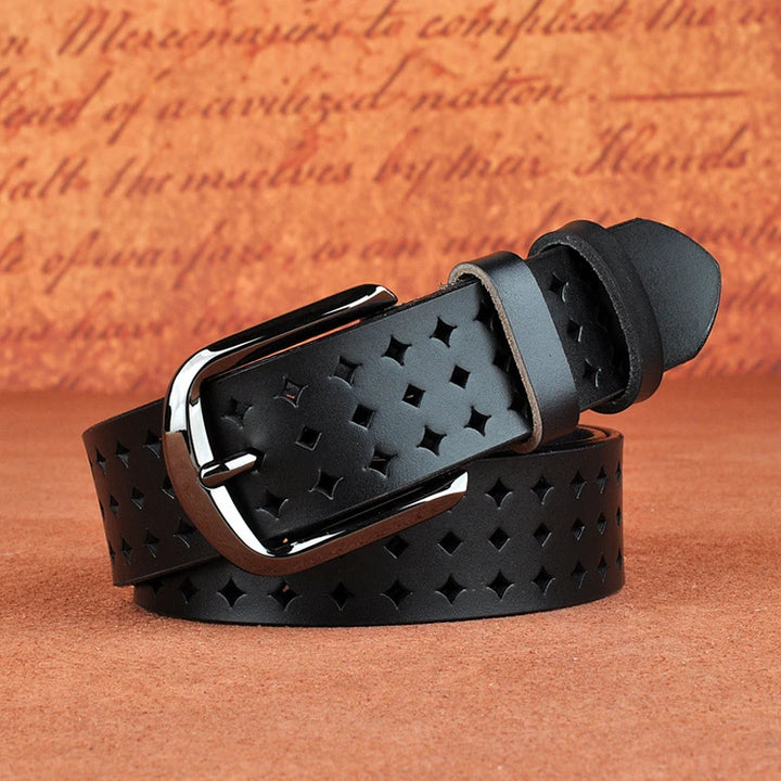 Stylish Hollow Out Leather Belt