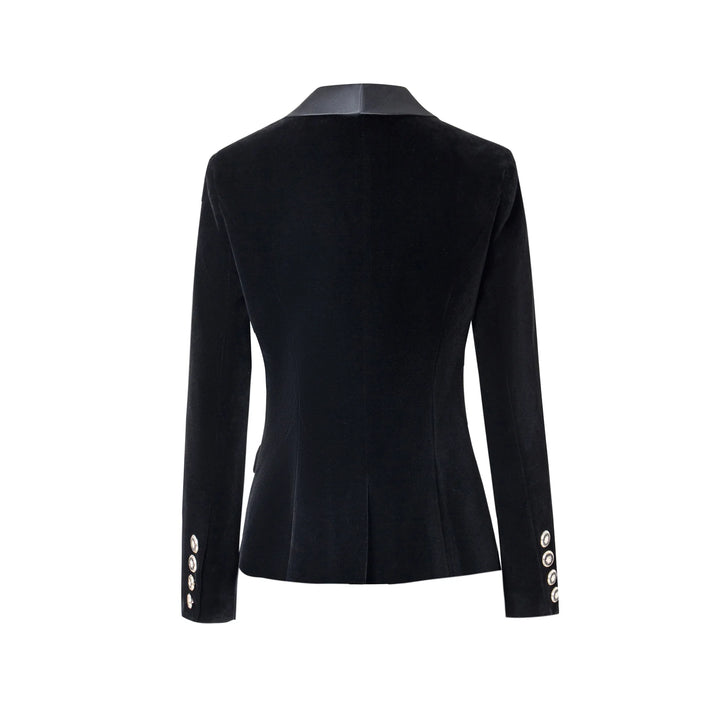 Slim Single Buttons Velvet Blazer