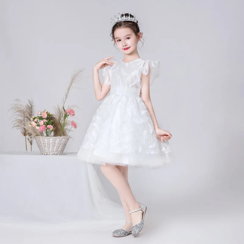 Cute Feather Flower Girl&
