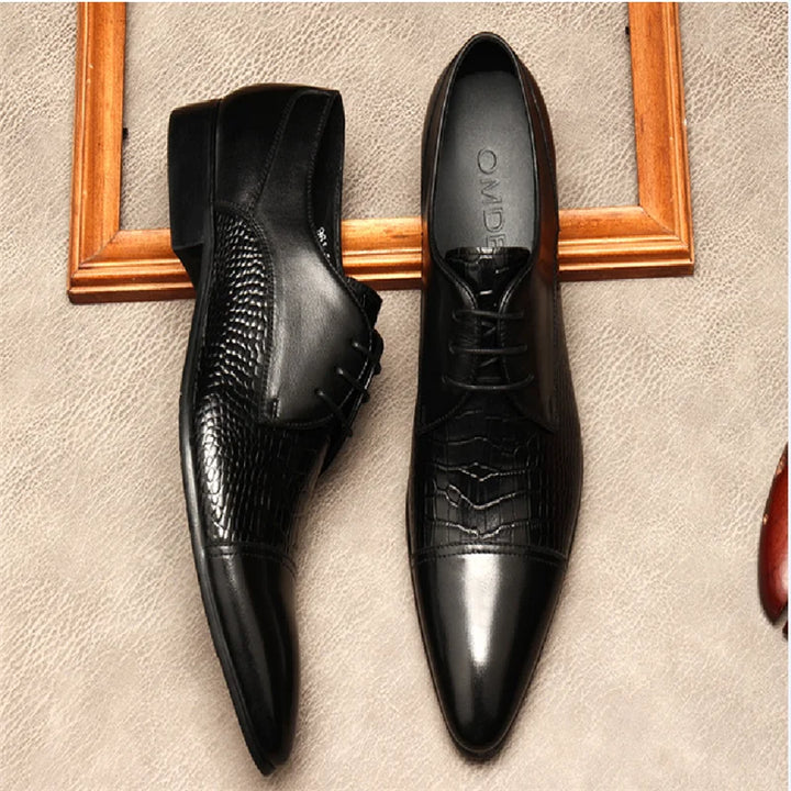 Stylish Pointed Toe Lace-Up Dress Shoes