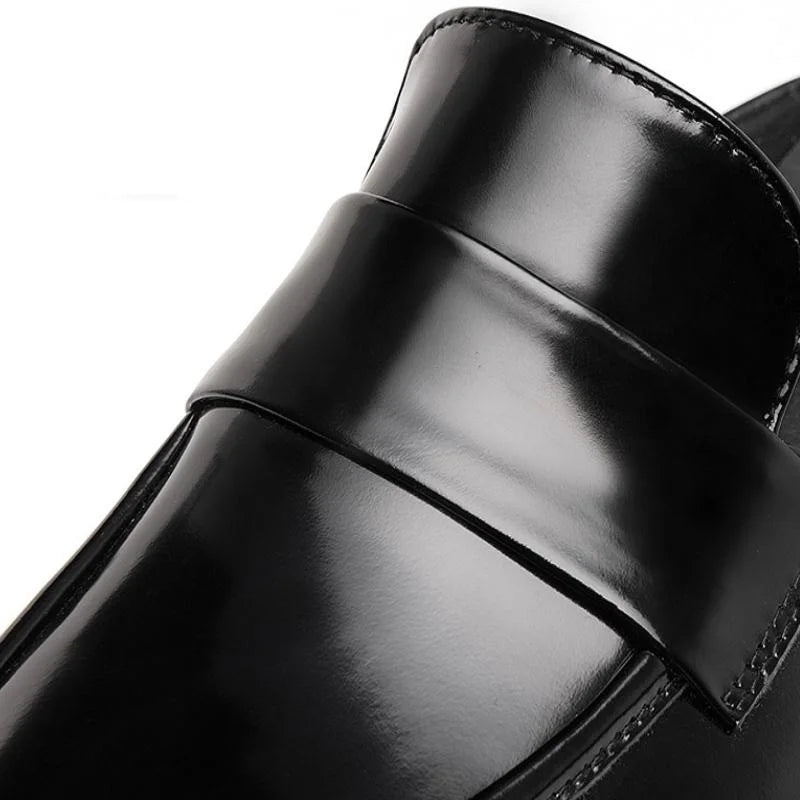 Genuine Leather Pointed Toe Men's Mules