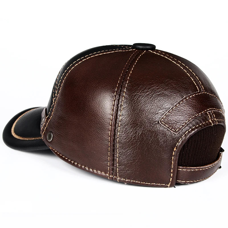 Classic Genuine Leather Baseball Cap